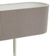 image 5 of Interiors by Premier Silver Table Lamp, Shiny Silver Ceramic Base With Ribbed Texture, White Fabric Shade For Soft