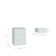 image 7 of Alice Springs Bedside Cabinet with 3 Drawers Push-to-Open in Light Grey