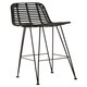 image 2 of Interiors by Premier Sturdy Black Natural Rattan Bar Chair, Natural Cane Dining Chair, Durable Rattan Bar Chair, Strong Bar Chair