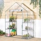 image 7 of VonHaus Walk In Greenhouse with 6 Shelves & PVC Cover