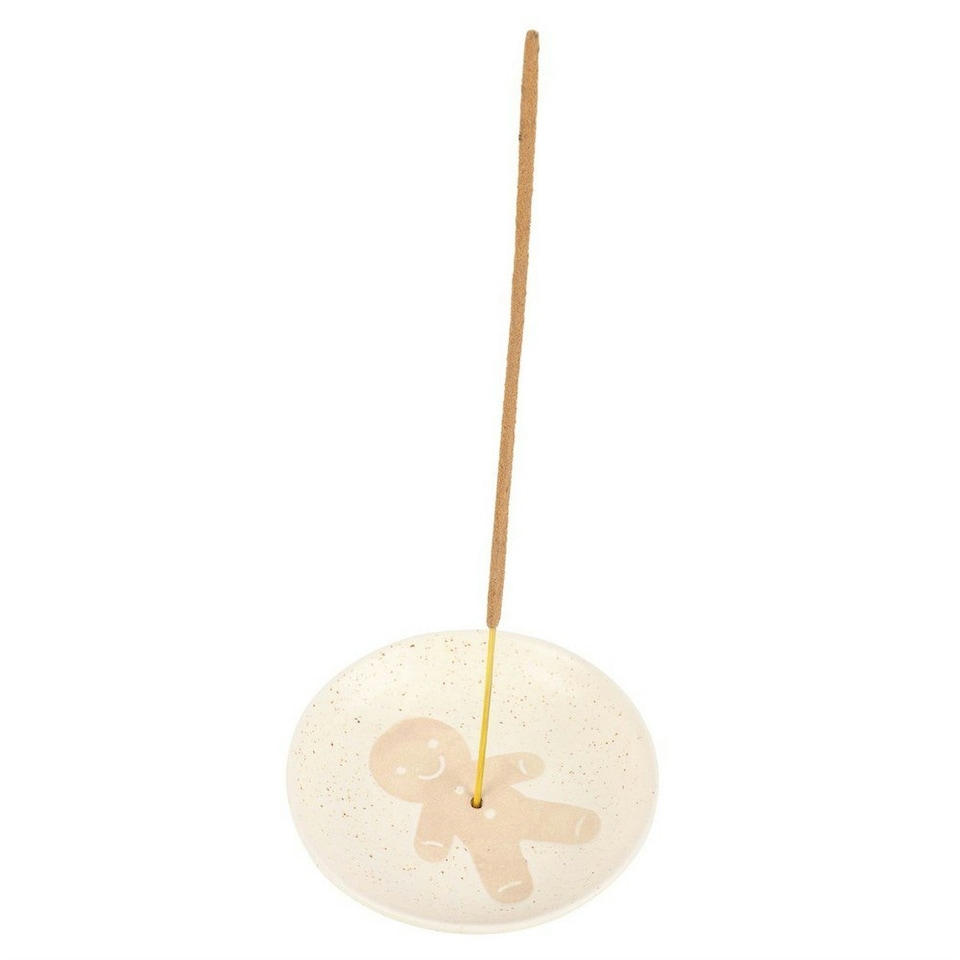 image 1 of Something Different Gingerbread Man Incense Stick Holder - Off White - One Size