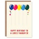 image 1 of Fun Colourful Cheerful Pink Yellow Balloons Lovely Daughter Birthday Card