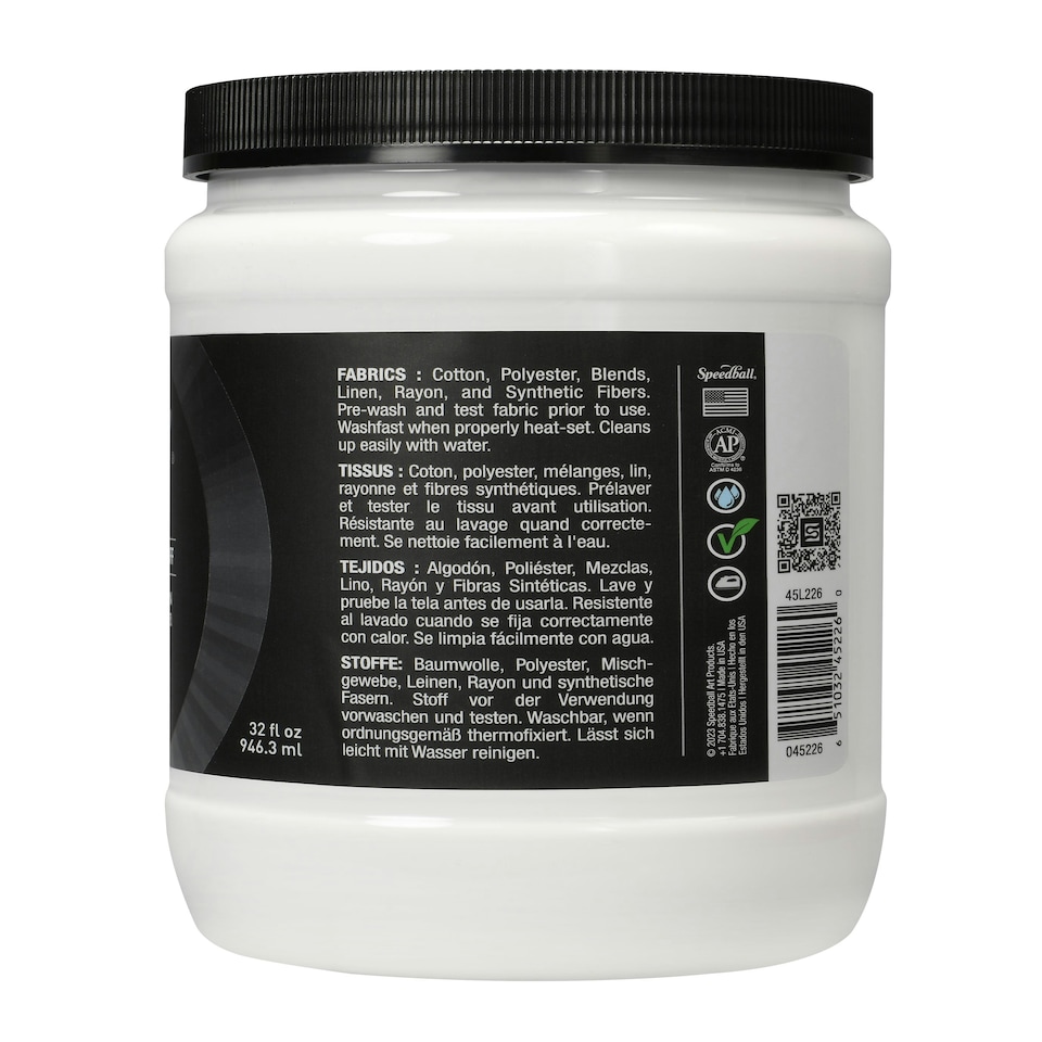 image 1 of Speedball Flex Screen Printing Fabric Ink, Alpine White, 32oz