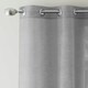 image 2 of Pair of Crete Silver Linen Look Voile Panels 183 cm (72 inch) Eyelet Panels for Bedroom and Living Room