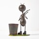 image 5 of Homescapes Metal Ant with Bouquet and Flower Pot - 32 cm Tall