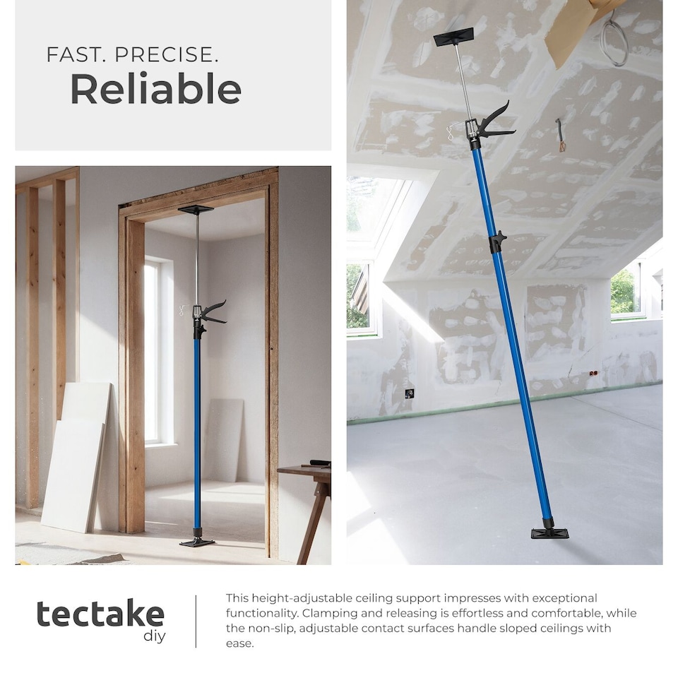 image 1 of Plasterboard Props Set of 4 Adjustable Ceiling Support Shore Holder 115 up to 290 cm | Blue | blue | 20 x 8 x 115 cm | 4