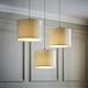 image 2 of ValueLights 3 Pack Modern Cream Drum Pendant Ceiling Light Shades With Diffusers