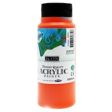 Orange Acrylic Paint 500ml by Icon Art
