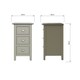 image 2 of Palma 3 Drawer Bedside Cabinet Pale Grey