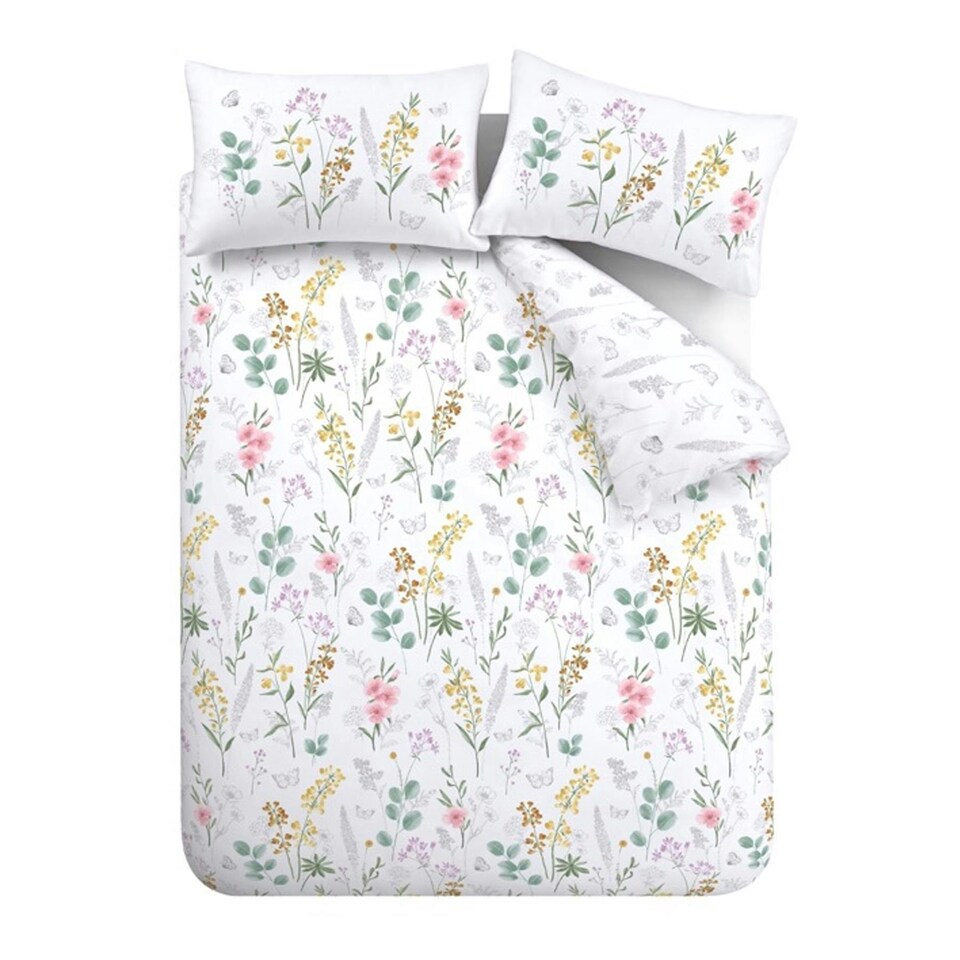 image 1 of Catherine Lansfield Emilia White Duvet Cover Set White | King