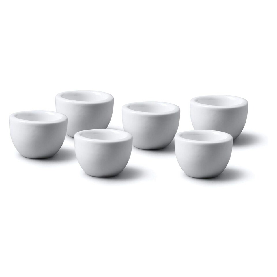 image 1 of Wm Bartleet & Sons Porcelain Mini Butter Pat/Pinch Bowl, Set of 6 White