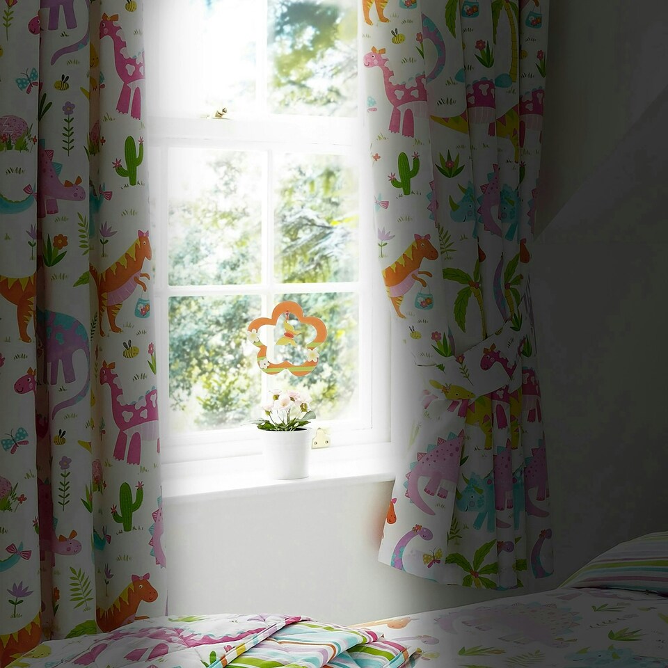 image 1 of Daisy Dino Blackout Curtains 66" x 72"