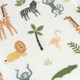 image 3 of OHS Kids Fleece Blanket Safari Animals, 120x150cm - Cream