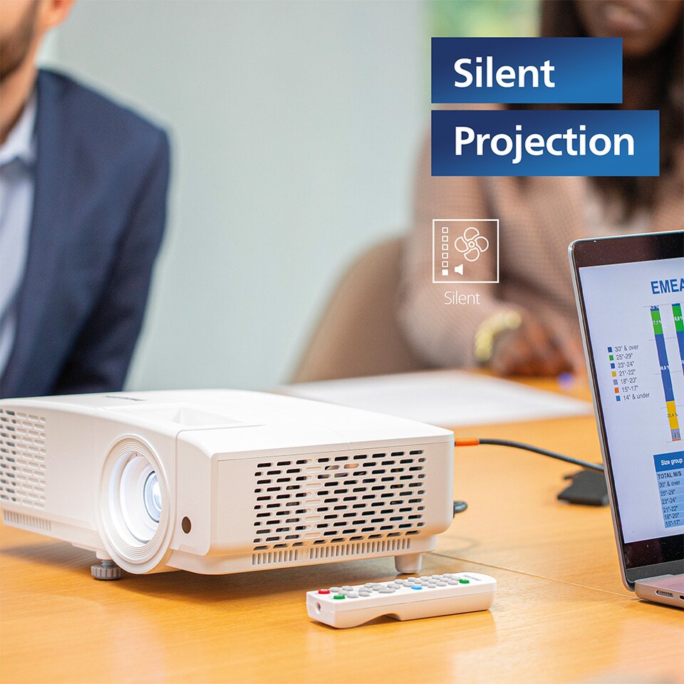 image 1 of Philips ProPix 650 Projector White- 150", Philips UHP lamp, WXGA resolution, 4000 ANSI lumens