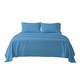 image 1 of Flannelette Cotton Duvet Cover Set Soft Brushed Warm Bedding Set | Blue | Super King