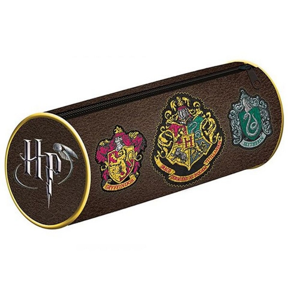 image 1 of Harry Potter Hogwarts Crest Pencil Case - Brown/Multicoloured - One Size