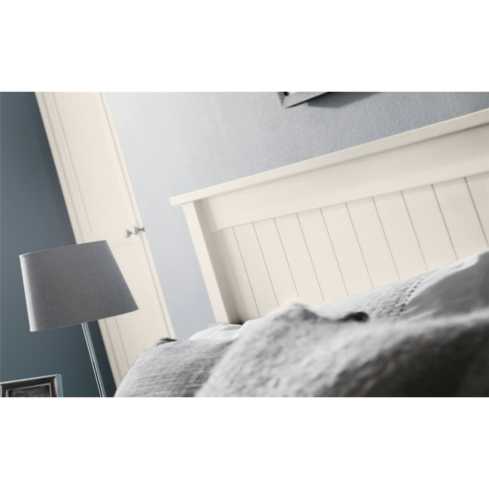 image 1 of New England White Lacquer Bed Frame - King Size 5ft (150cm)