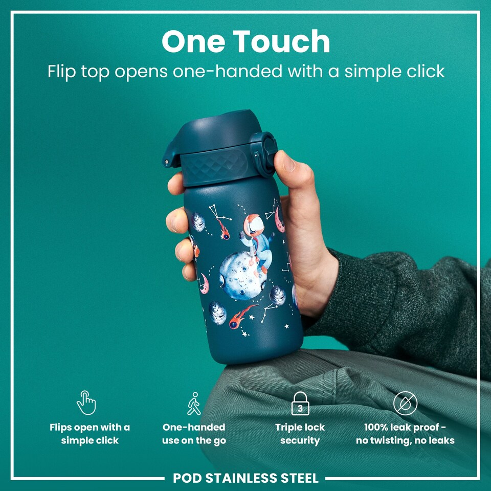 image 1 of Leak Proof Water Bottle, Vacuum Insulated, 320ml (11oz) | Blue | Space | One Size