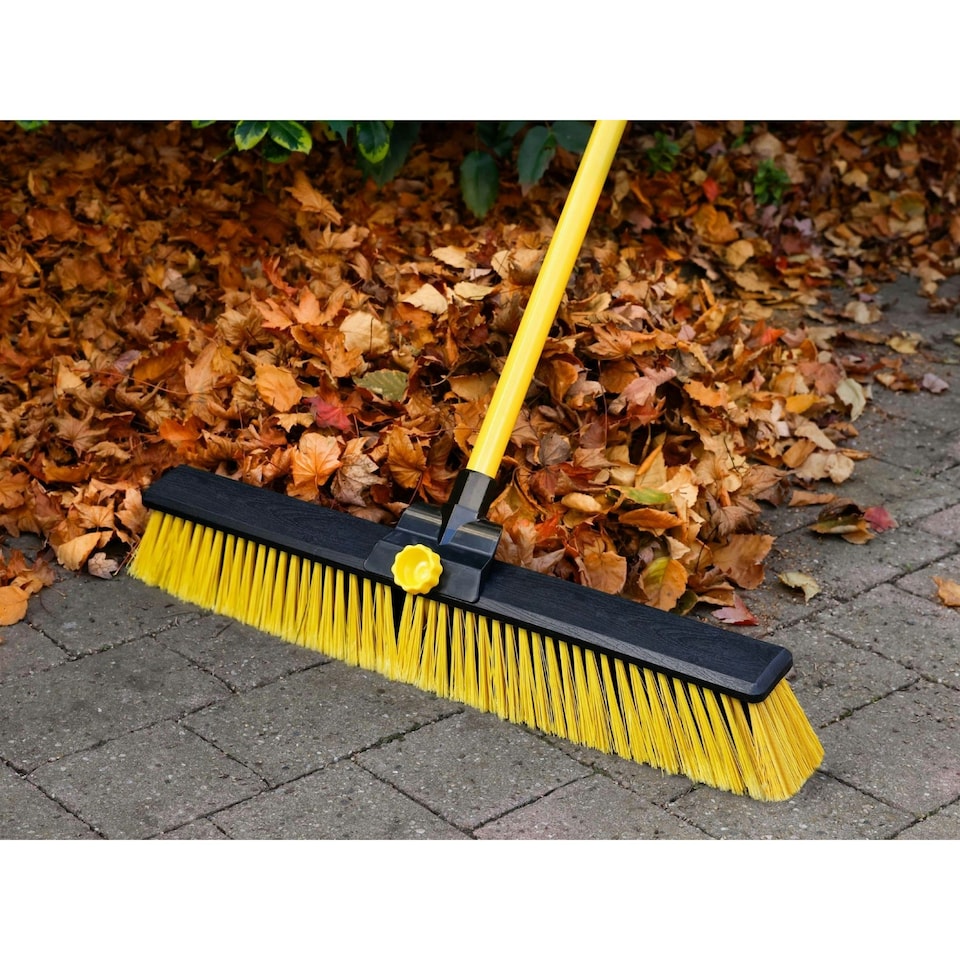 image 1 of Bulldozer Heavy-duty Broom, Clipped With Handle - Multi Colour - 600mm (24in)