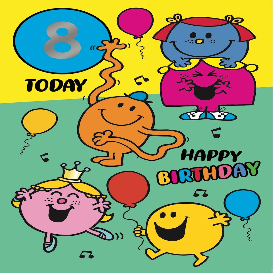 image 1 of Mr Men & Little Miss Age Sticker Birthday Card