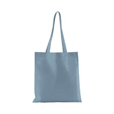Westford Mill Plain Organic Cotton Tote Bag - Dusty Blue - One Size | Blue