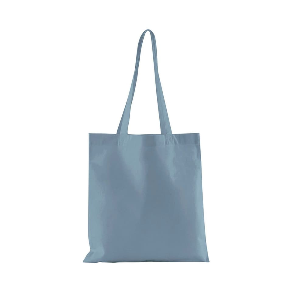 Westford Mill Plain Organic Cotton Tote Bag - Dusty Blue - One Size | Blue