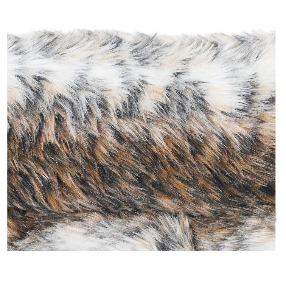 image 1 of Rosewood Brown Cosy Faux Fur Print Dog Mattress Bed
