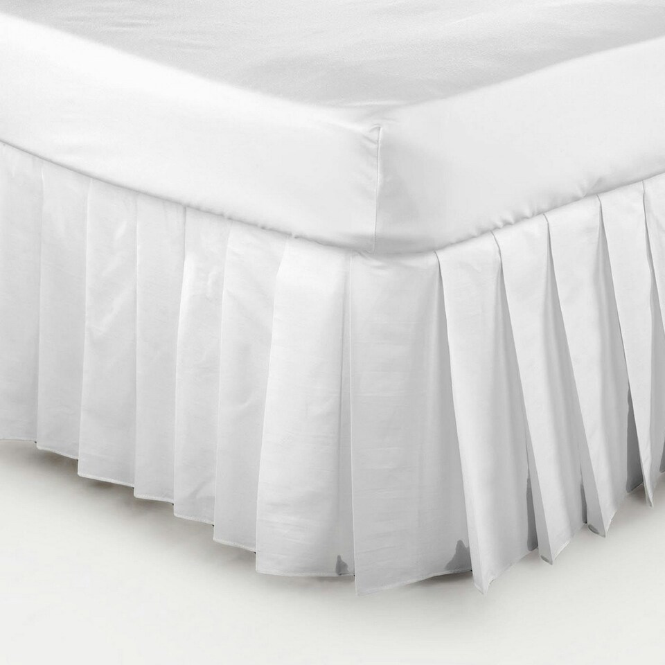 Belledorm Easy Fit Knife Pleated Platform Valance - White - Single