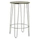image 2 of Interiors by Premier Set of 3 Silver Frame Bar Table Stool Set , Hairpin Stool for Kitchen Counter, Elm Wood Metal Frame Stool