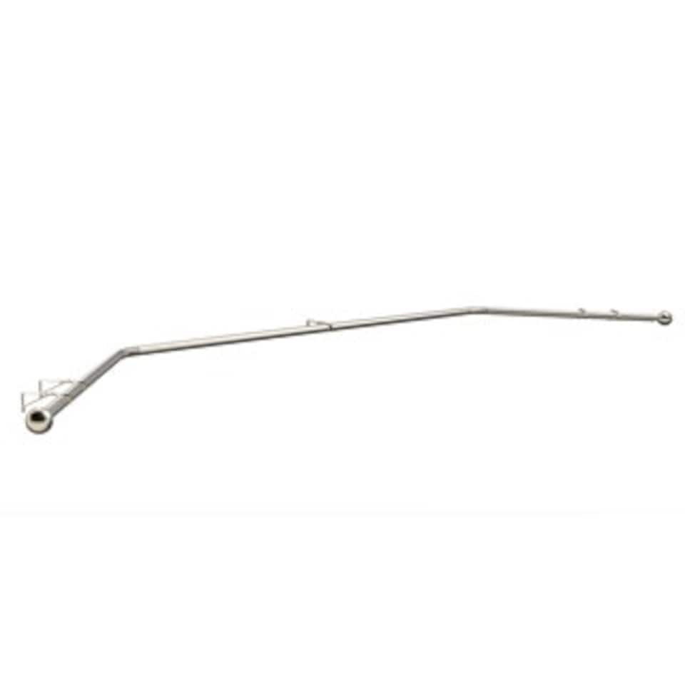 image 1 of 19mm 400cm Satin Silver Ball End Eyelet Bay Pole Set 400cm | Silver | Silver
