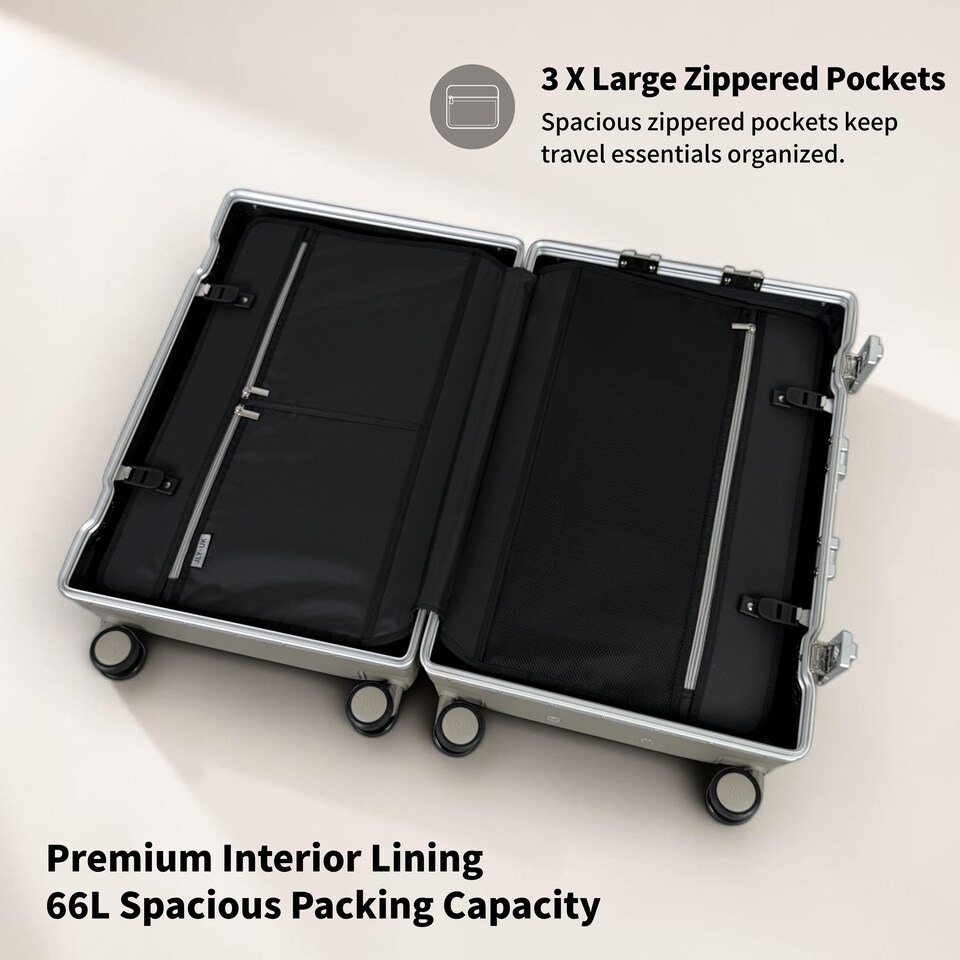 image 1 of Zipperless Suitcase Set, PC Hard Shell, Small & Medium, TSA Lock