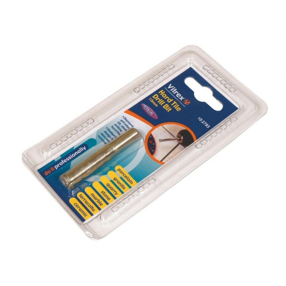 image 1 of Vitrex Hard Tile Drill Bit - Chrome - 8mm