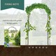 image 6 of Outsunny Metal Garden Arch Trellis, Decorative Arbour Archway for Walkway Path Ceremony Wedding Party, 120 x 30 x 226cm