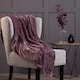 image 3 of Extra Soft Warm Large Luxury Thermal Fleece Throw Blanket - 180 x 200 cm | Purple | Mauve