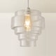 image 4 of ValueLights Lane Clear Glass 5 Tier Layer Clear Ceiling Pendant Shade | Clear