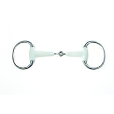 Korsteel Flexi Mouth Jointed Eggbutt Snaffle Bit | White | Ivory | 5in | 1