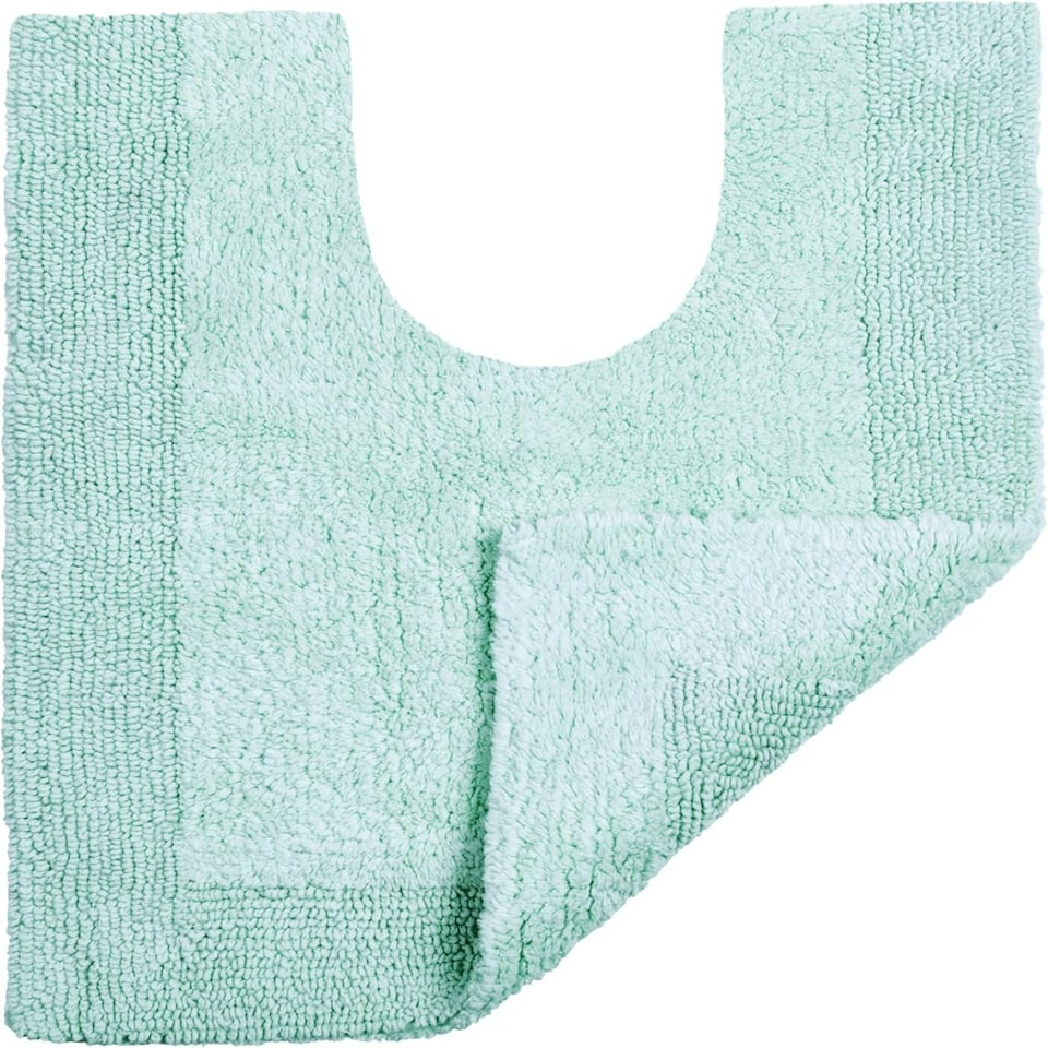 image 1 of Heavyweight Reversible Pedestal Toilet Mat - Duckegg
