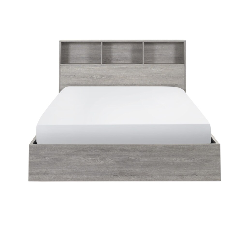 image 1 of Alder Ottoman Storage Bed - Grey Oak - Double (135cm)