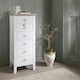 image 2 of Leines 6 Drawer Tall Chest of Drawers in White & Oak