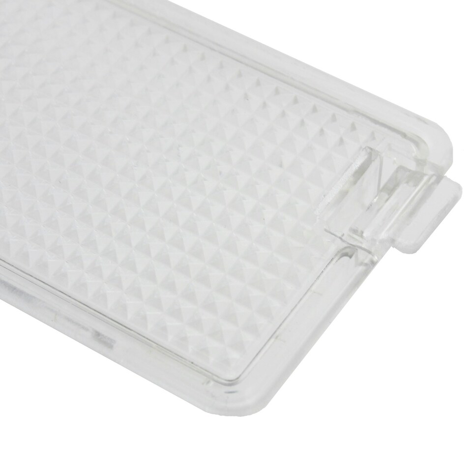 image 1 of SPARES2GO Universal Cooker Hood Vent Extractor Light Diffuser / Lens Cover Plate (372mm x 58mm)