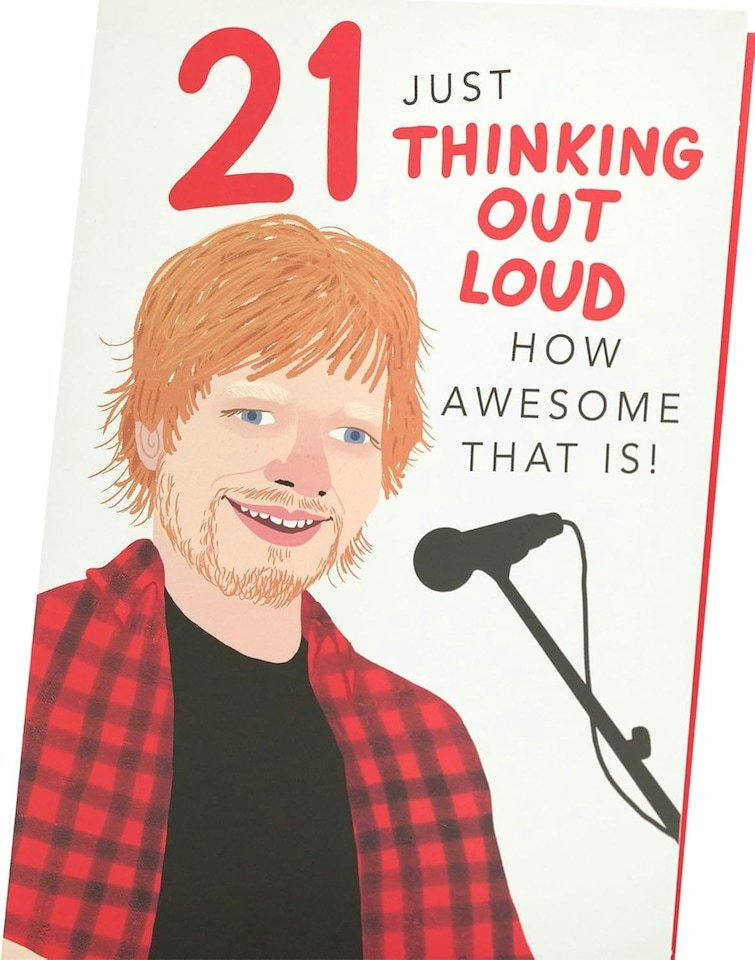 image 1 of Ed Sheeran Design 21st Birthday Card