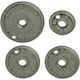 image 2 of SPARES2GO (Non Universal) Oven Cooker Hob Gas Burner Crown & Flame Cap Kit for Logik (Small, 2 Medium & Large, 55mm - 100mm)