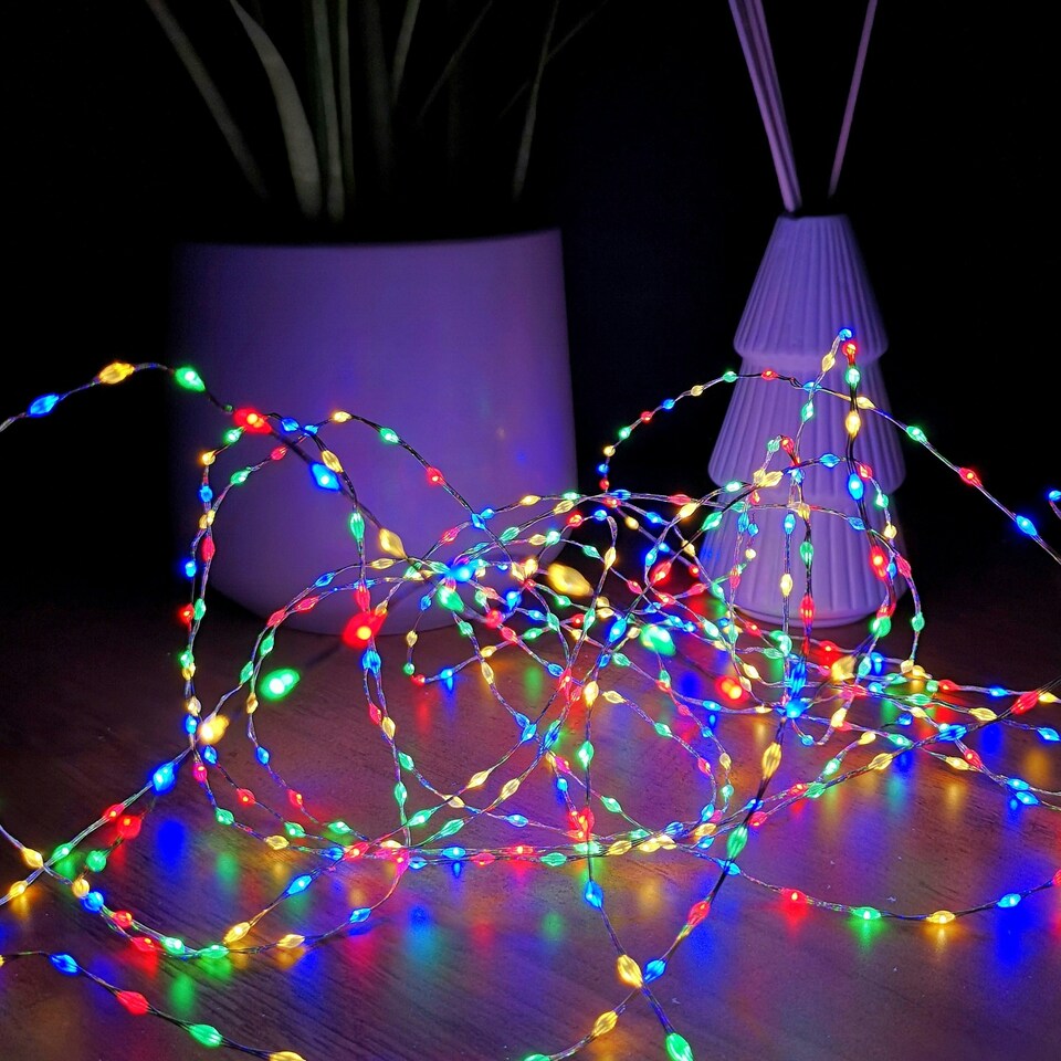 image 1 of 6.4m Compact MicroBrights Christmas Lights with 400 LEDs in Multi-coloured