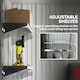 image 4 of Outsunny Steel Garden Shed, Small Lean-to Shed for Bike, 5x3 ft, Dark Grey