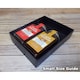 image 4 of Gift Basket Kit - Tartan Hamper Tray with Green Gift Wrap Accessories (small 20x15x5cm)