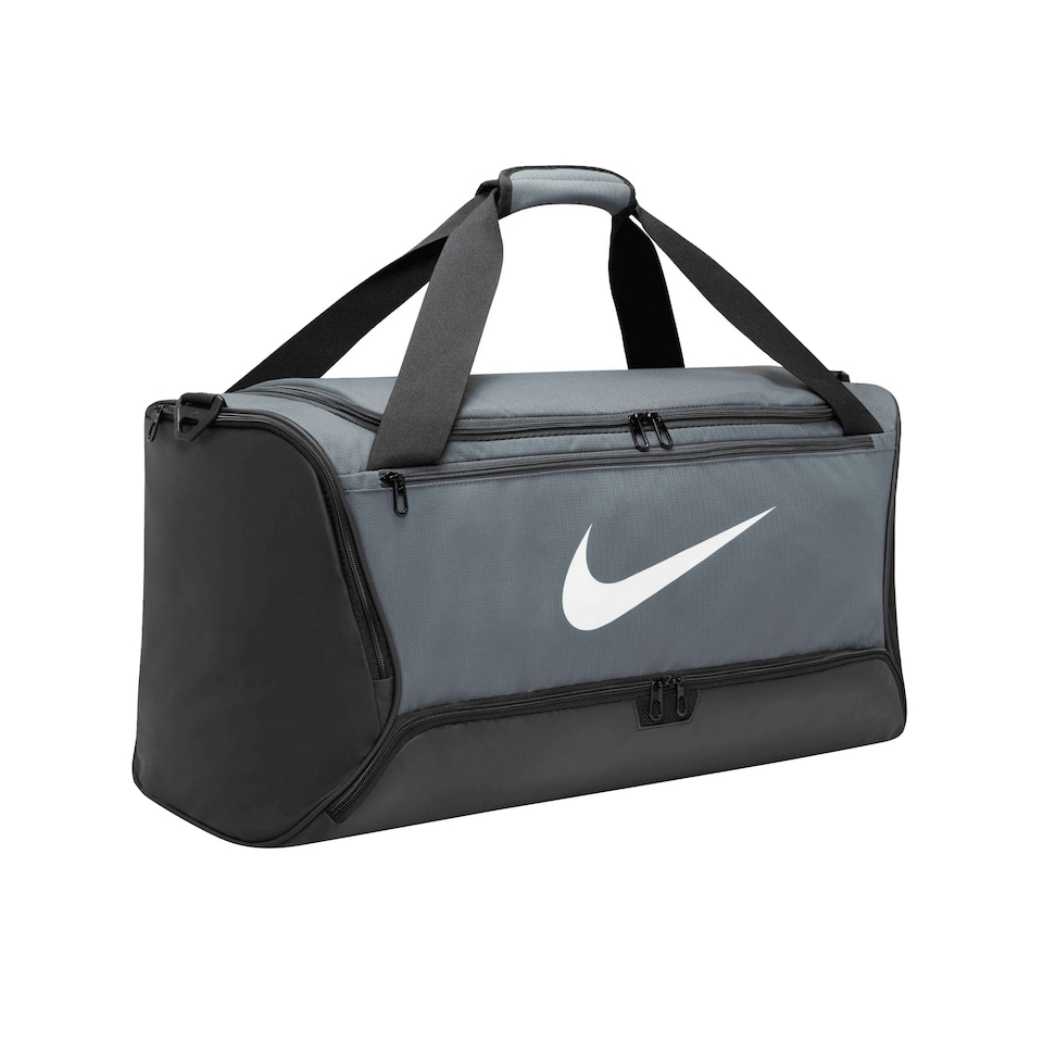 image 1 of Nike Brasilia Swoosh Training 60L Duffle Bag - Iron Grey/Black/White - One Size