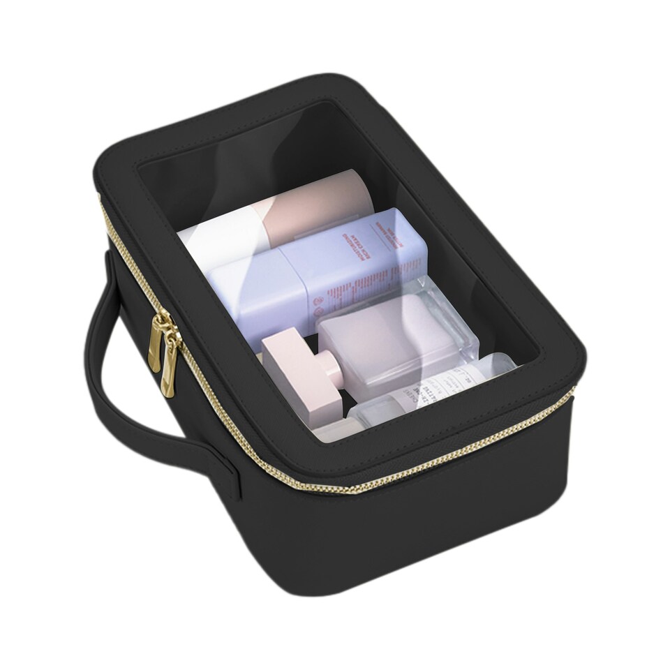 image 1 of Bagbase Boutique Clear Toiletry Bag - Black - One Size