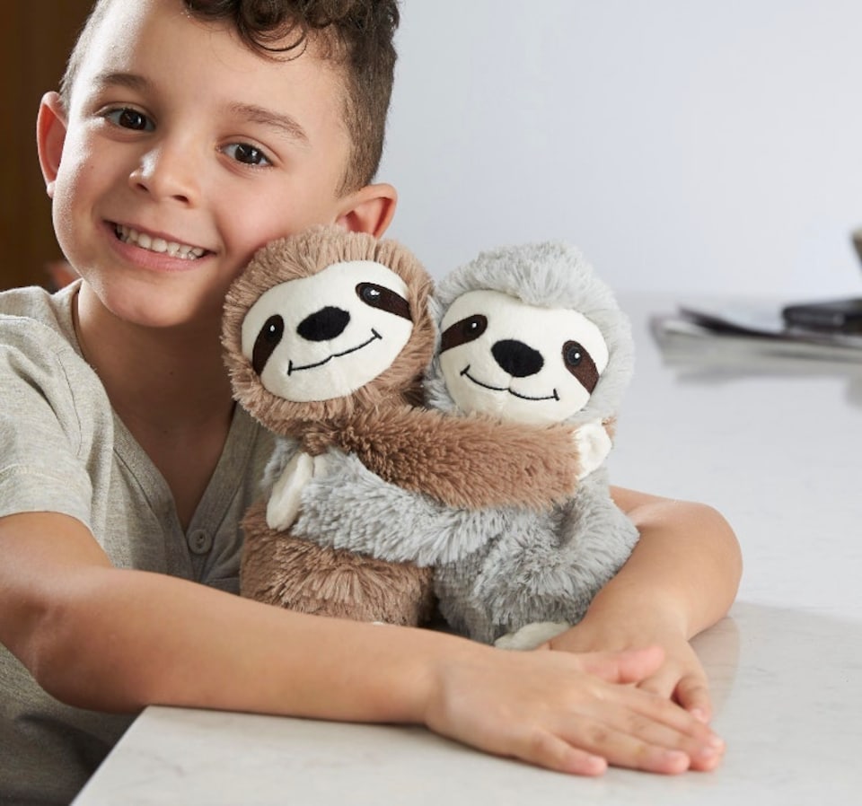 image 1 of Warmies Warm Hugs Microwaveable Soft Toy With Lavender Scent - Sloths