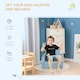 image 5 of HOMCOM Kids Armchair Children Mini Sofa Wood Frame High Back Bedroom Furniture Blue