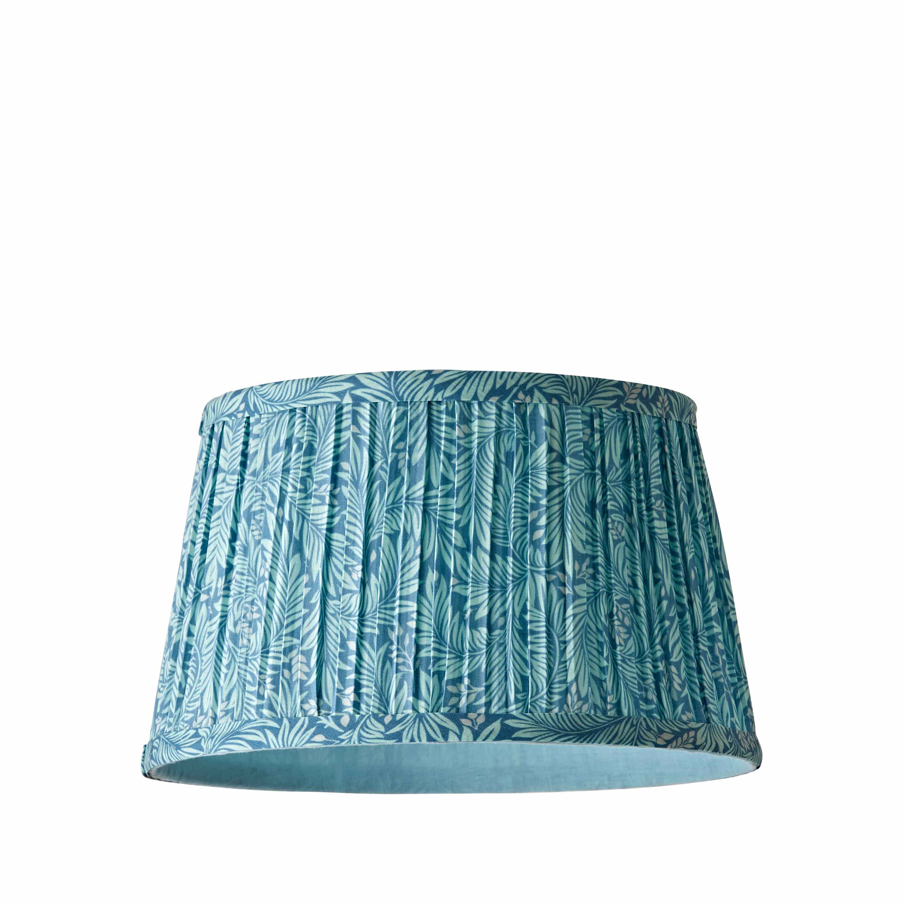 ValueLights Alba Pleated Tapered Leaf Easy Fit Ceiling Pendant Light Lamp Shade in Blue | Size: Small